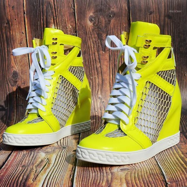 lemon net breathable hollow out sneakers patchwork height increasing ankle boots women 8cm wedge heel lace-up leisure shoes1, Black
lemon net breathable hollow out sneakers patchwork height increasing ankle boots women 8cm wedge heel lace-up leisure shoes1, Black