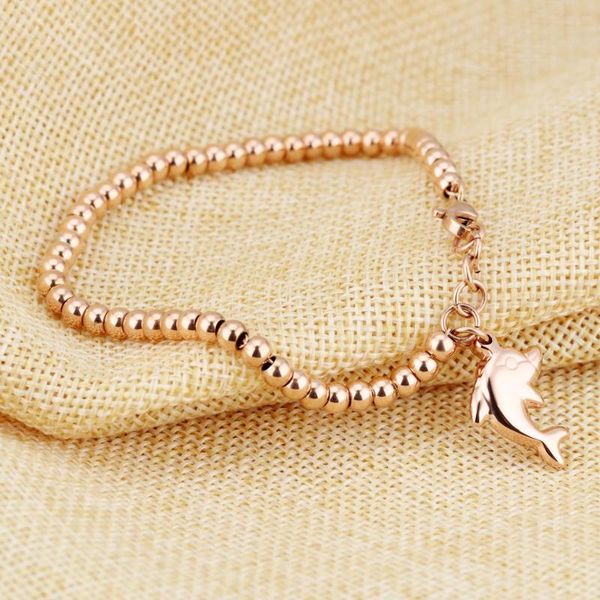 oumart dolphin pendant woman bracelets beaded steel/rose gold cute girls jewellry bracelets for women gifts for women, Black
oumart dolphin pendant woman bracelets beaded steel/rose gold cute girls jewellry bracelets for women gifts for women, Black