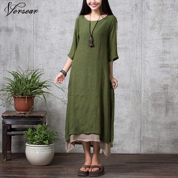versear summer plus size maxi dress for women split irregular hem casual loose long dresses 3/4 sleeve femal robe vestidos s-5xl1, Black;gray
versear summer plus size maxi dress for women split irregular hem casual loose long dresses 3/4 sleeve femal robe vestidos s-5xl1, Black;gray