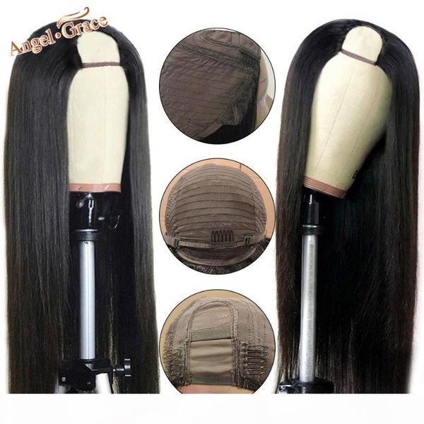 angel grace u part lace front wig brazilian straight u part human hair wigs for women closure wig pre plucked with baby hair, Black;brown
angel grace u part lace front wig brazilian straight u part human hair wigs for women closure wig pre plucked with baby hair, Black;brown