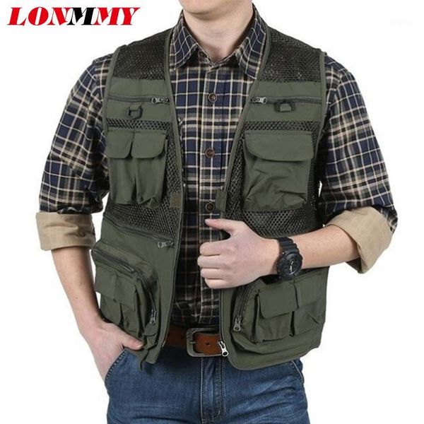 lonmmy men vest sleeveless jackets and coats male outerwear multi-pocket tactical vest men fishing quick-drying mesh green1, Black;white
lonmmy men vest sleeveless jackets and coats male outerwear multi-pocket tactical vest men fishing quick-drying mesh green1, Black;white