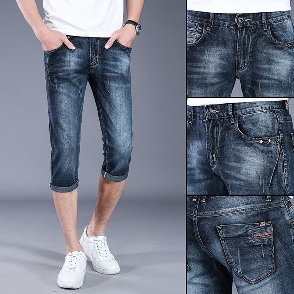 fheoy wear youth made jeans pants tight pants jeans tight pantsshorts men's capris slim elastic summer korean fashion men's leggin, Blue
fheoy wear youth made jeans pants tight pants jeans tight pantsshorts men's capris slim elastic summer korean fashion men's leggin, Blue