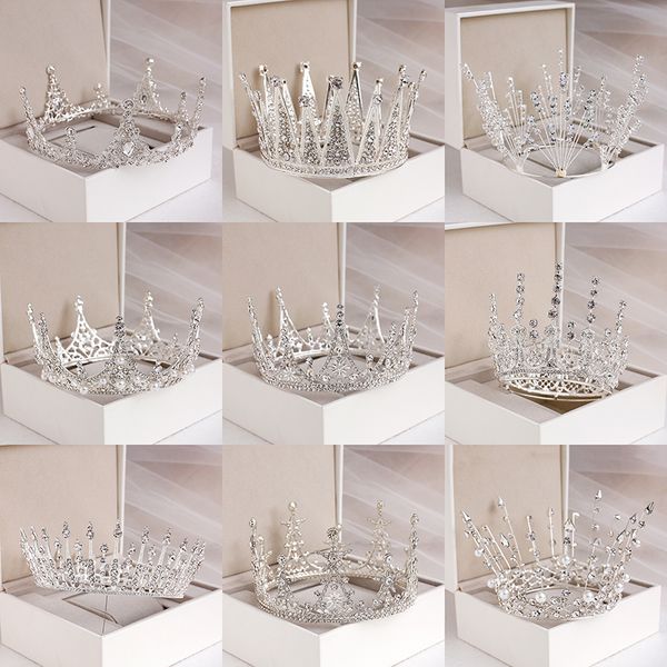 headdress luxury atmosphere diamond round crown bridal korean wedding dress new accessories, Silver
headdress luxury atmosphere diamond round crown bridal korean wedding dress new accessories, Silver