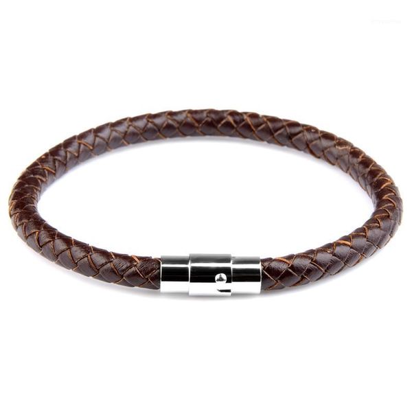 new brown black genuine leather bracelet men stainless steel copper clasp handmade men bracelets braided leather bracelet1, Golden;silver
new brown black genuine leather bracelet men stainless steel copper clasp handmade men bracelets braided leather bracelet1, Golden;silver