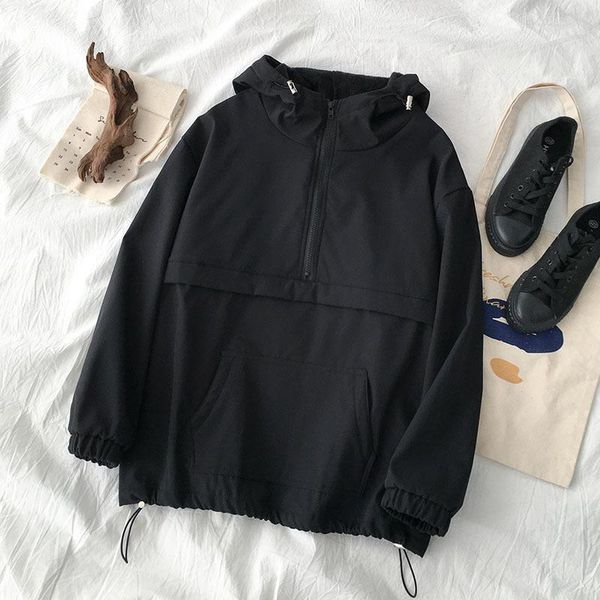 harajuku safari style thickening loose jacket women casual black hooded zipper warm pullover female straight coton 1, Black;brown
harajuku safari style thickening loose jacket women casual black hooded zipper warm pullover female straight coton 1, Black;brown