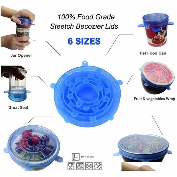 6pcs/set sile stretch suction pot lids reusable fresh keeping wrap universal seal lid pan cover ser co jllrrt sinabag
6pcs/set sile stretch suction pot lids reusable fresh keeping wrap universal seal lid pan cover ser co jllrrt sinabag