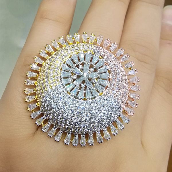godki luxury 3 tone помолвка свадебные цветочные кольца для женщин свадебных кубической циркона дубая аксессуары палец кольца ювелирных изде, Golden;silver
godki luxury 3 tone помолвка свадебные цветочные кольца для женщин свадебных кубической циркона дубая аксессуары палец кольца ювелирных изде, Golden;silver