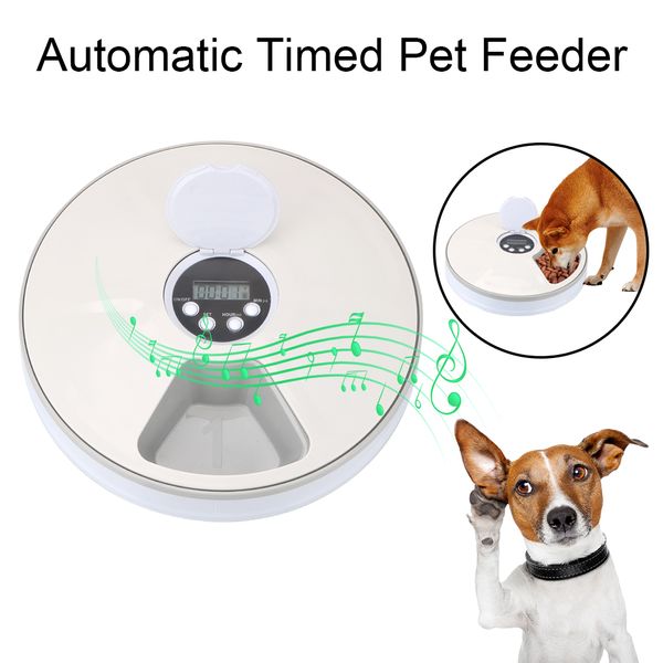 electric distributor dry wet food for cat and dog, automatic timing circular feeder with tape recorder, meals, 6 grilles
electric distributor dry wet food for cat and dog, automatic timing circular feeder with tape recorder, meals, 6 grilles
