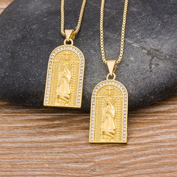 virgin mary cross necklaces cz stone pendant for women men gold chain charm copper christian jewelry choker wholesale, Silver
virgin mary cross necklaces cz stone pendant for women men gold chain charm copper christian jewelry choker wholesale, Silver