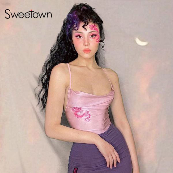 sweetown dragon pattern pink cute bralette crop female party clubwear backless off shoulder summer tank harajuku y200701, White
sweetown dragon pattern pink cute bralette crop female party clubwear backless off shoulder summer tank harajuku y200701, White