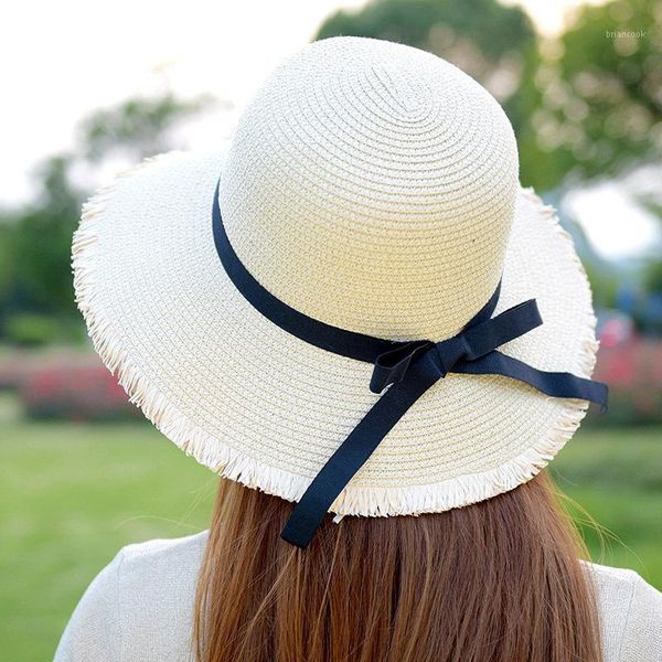 wide brim hats women summer sun hat with a large ladies raffia straw fringe big beach for holiday sombrero 20211, Blue;gray
wide brim hats women summer sun hat with a large ladies raffia straw fringe big beach for holiday sombrero 20211, Blue;gray