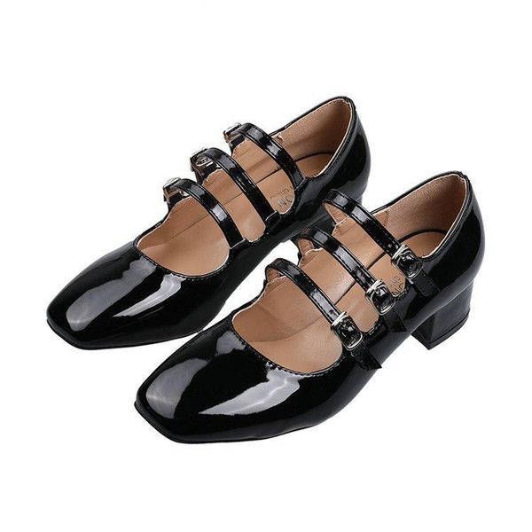 buckles patent leather mid heel pumps women shoes square toe chunky heels mary janes footwear lady spring autumn plus size 34-42, Black
buckles patent leather mid heel pumps women shoes square toe chunky heels mary janes footwear lady spring autumn plus size 34-42, Black