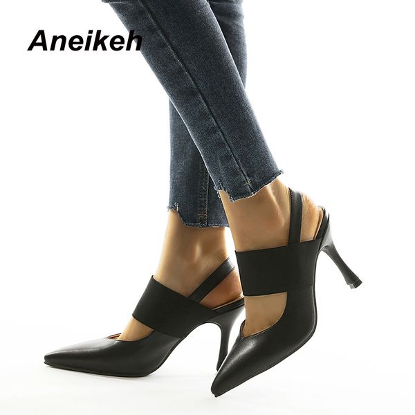 aneikeh 2020 new spring/autumn high heels pumps classics fashion rome elastic band pu patchwork shallow pointed toe party shoes c0129, Black
aneikeh 2020 new spring/autumn high heels pumps classics fashion rome elastic band pu patchwork shallow pointed toe party shoes c0129, Black