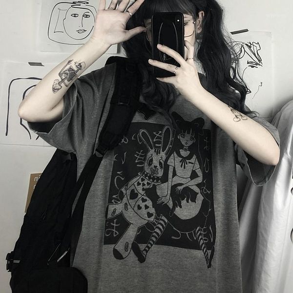 women's t-shirt harajuku t shirt aesthetic gothic punk cartoon short sleeve o-neck women drop summer loose oversize street clothes1, White
women's t-shirt harajuku t shirt aesthetic gothic punk cartoon short sleeve o-neck women drop summer loose oversize street clothes1, White