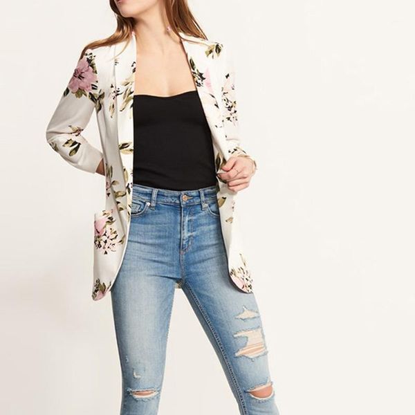 women's suits & blazers spring autumn fashion women floral printing pocket long sleeve turn down collar white open women's clothin, White;black
women's suits & blazers spring autumn fashion women floral printing pocket long sleeve turn down collar white open women's clothin, White;black