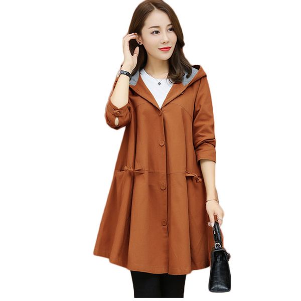 2020 spring autumn women's new long windbreaker outwear fashion wild single-breasted large size hooded ladies trench coat l12 1031, Tan;black
2020 spring autumn women's new long windbreaker outwear fashion wild single-breasted large size hooded ladies trench coat l12 1031, Tan;black