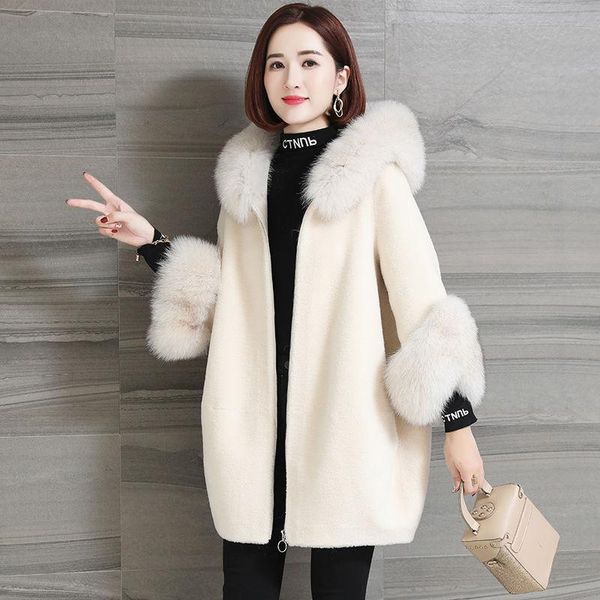 women's fur & faux long coat fall winter solid loose imitation collar cashmere coats women plus size female jacket y646, Black
women's fur & faux long coat fall winter solid loose imitation collar cashmere coats women plus size female jacket y646, Black