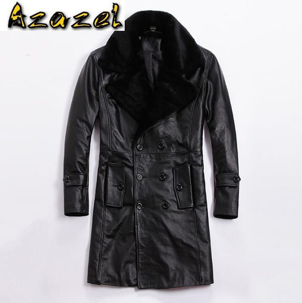 winter new thick cowhide jacket genuine leather clothes male slim long detachable fur collar windbreaker men tide plus size coat, Tan;black
winter new thick cowhide jacket genuine leather clothes male slim long detachable fur collar windbreaker men tide plus size coat, Tan;black