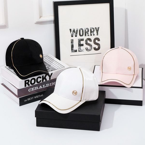 new women baseball cap female solid color outdoor adjustable white pink black embroidered women's hats summer letter m/d sunhat, Golden;silver
new women baseball cap female solid color outdoor adjustable white pink black embroidered women's hats summer letter m/d sunhat, Golden;silver