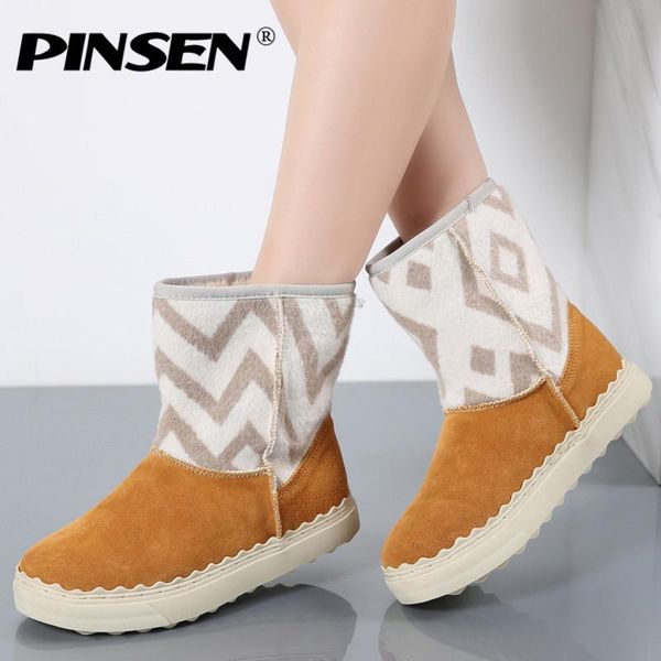 pinsen new style suede leather fashion girls mid-calf winter snow boots for women warm winter shoes ing, Black
pinsen new style suede leather fashion girls mid-calf winter snow boots for women warm winter shoes ing, Black