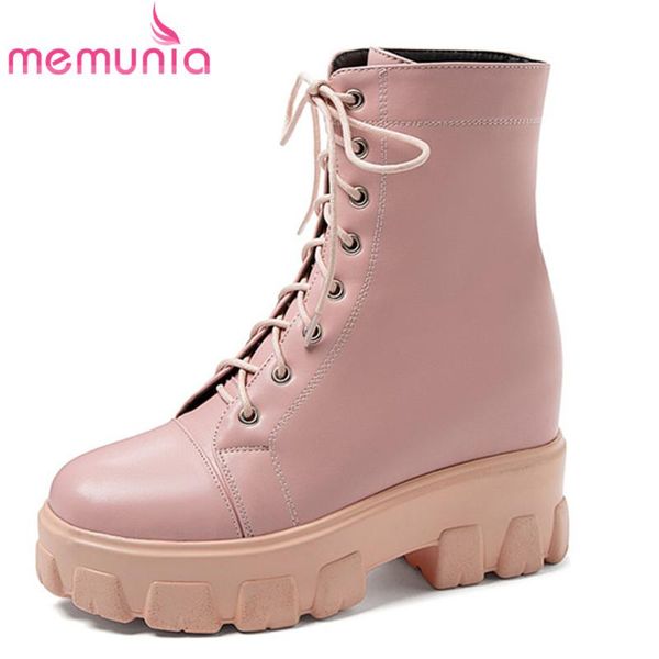 boots memunia 2021 ankle women pu round toe lace up autumn winter fashion casual shoes wedges platform woman, Black
boots memunia 2021 ankle women pu round toe lace up autumn winter fashion casual shoes wedges platform woman, Black
