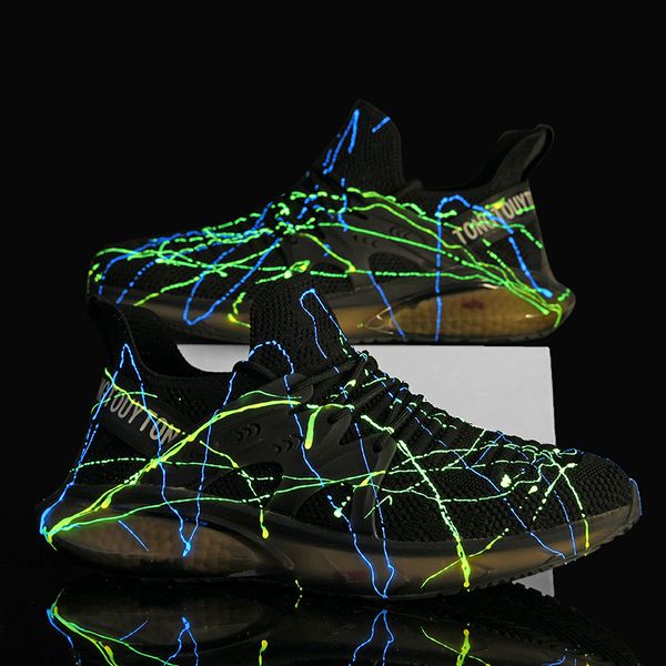 mens breathable light running shoes hip hop streetwear sneakers boys fashion luminous jogging fitness sports footwear cool, Black
mens breathable light running shoes hip hop streetwear sneakers boys fashion luminous jogging fitness sports footwear cool, Black
