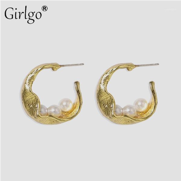 girlgo wave hoop earrings for women simulated pearls metal elegant punk statement wholesale wedding party gifts friend1, Golden;silver
girlgo wave hoop earrings for women simulated pearls metal elegant punk statement wholesale wedding party gifts friend1, Golden;silver