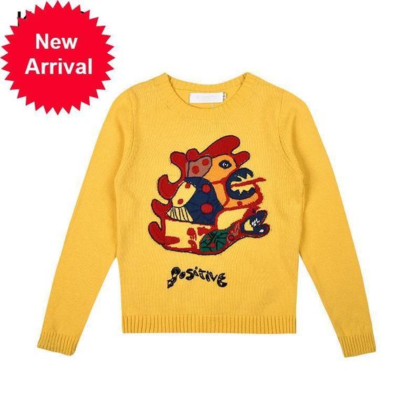 new novas 2021 marcas de design bordado pequeno monstro malha europeia gola redonda camisola amarela pulver hzei, White;black
new novas 2021 marcas de design bordado pequeno monstro malha europeia gola redonda camisola amarela pulver hzei, White;black