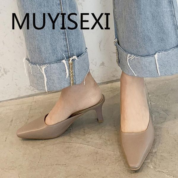 slippers fashion outside slipper simple style mules women genuine leather 7cm high heel square toe soft slip on shoes dmj27 muyisexi1, Black
slippers fashion outside slipper simple style mules women genuine leather 7cm high heel square toe soft slip on shoes dmj27 muyisexi1, Black