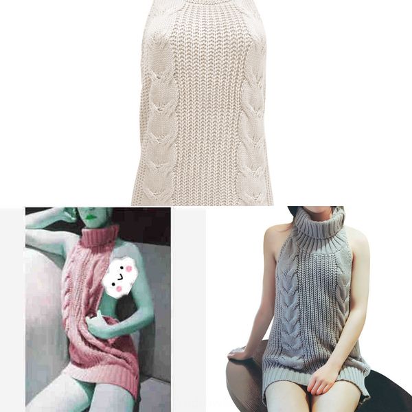 fall 2019 new knitwear knitted coat sweater open back high neck sweater coat b1689, White;black
fall 2019 new knitwear knitted coat sweater open back high neck sweater coat b1689, White;black