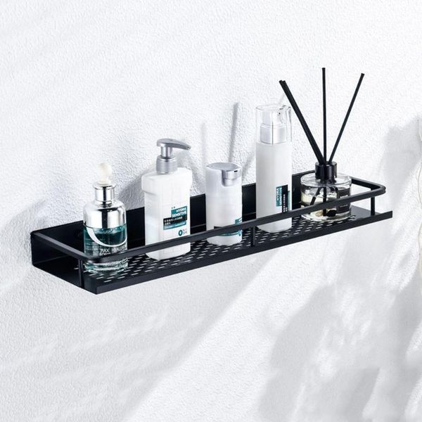 2020 new wall mounted aluminum storage rack punch-bathroom shelf shampoo holder1
