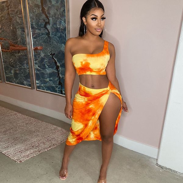 new women's tie-dyed single-shoulder vest tie split irregular medium-length dress jacket long skirt vest long skirt casual suit iehnx i, Gray 
new women's tie-dyed single-shoulder vest tie split irregular medium-length dress jacket long skirt vest long skirt casual suit iehnx i, Gray