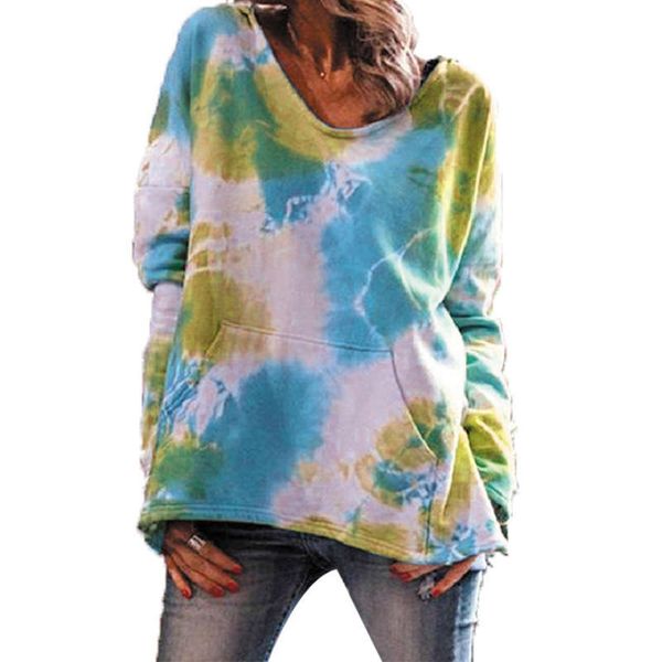 women's new loose tie dye hooded sweater for women in autumn and winter 2020, Black;gray
women's new loose tie dye hooded sweater for women in autumn and winter 2020, Black;gray