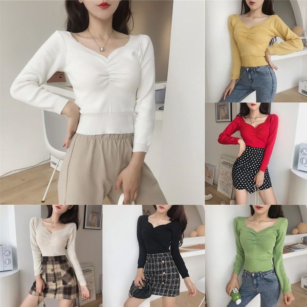 early autumn 2019 t-shirt new hong kong weilu clavicle slim v-neck long sleeve t-shirt bottoming women xflup, White;black
early autumn 2019 t-shirt new hong kong weilu clavicle slim v-neck long sleeve t-shirt bottoming women xflup, White;black