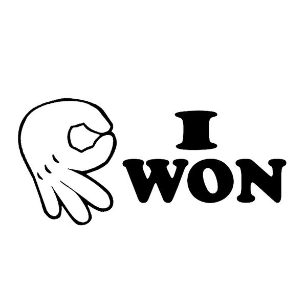 17*8cm i won circle game vinyl decal funny car window bumper novelty jdm drift vinyl decal sticker
17*8cm i won circle game vinyl decal funny car window bumper novelty jdm drift vinyl decal sticker