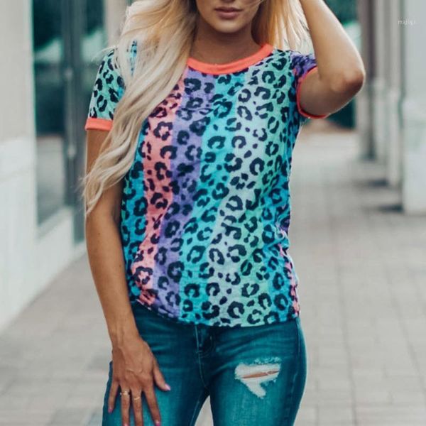 women's t-shirt leopard print womens clothing t shirt blue o-neck short sleeve ladies summer clothes for women 2021 camiseta mujer1, White
women's t-shirt leopard print womens clothing t shirt blue o-neck short sleeve ladies summer clothes for women 2021 camiseta mujer1, White