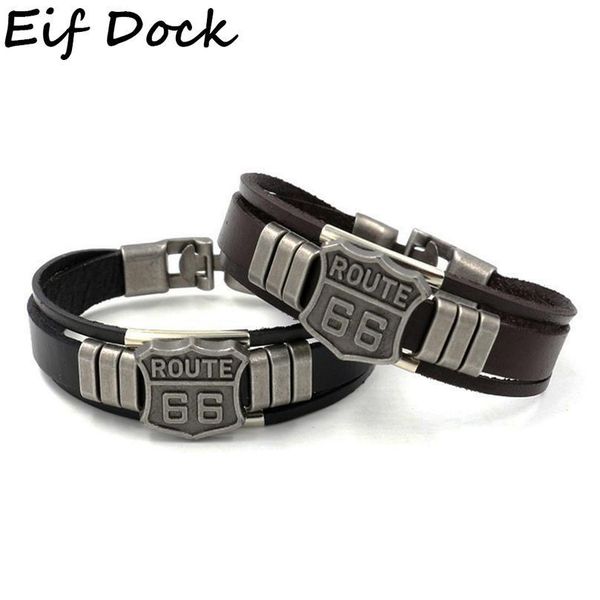 eif dock trendy leather bracelet with california route 66 road sign motorcycle biker rider black bangles males jewelry jllccq
eif dock trendy leather bracelet with california route 66 road sign motorcycle biker rider black bangles males jewelry jllccq
