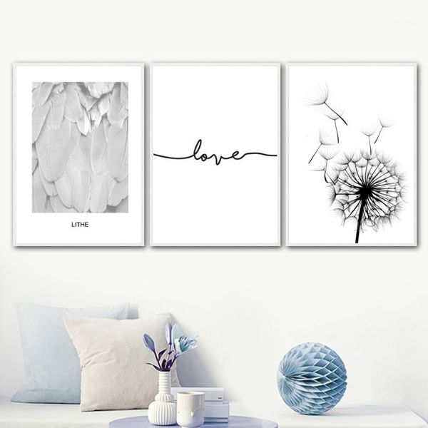 dandelion feather love quote wall art canvas painting nordic posters and prints black white wall pictures for living room decor1
dandelion feather love quote wall art canvas painting nordic posters and prints black white wall pictures for living room decor1