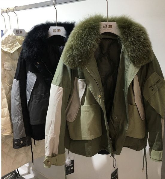 new real natural fox fur женщины зимняя куртка бомбардировщик припуск теплые пальто вниз ветровки пальто женский с капюшоном белой уткой пух, Black
new real natural fox fur женщины зимняя куртка бомбардировщик припуск теплые пальто вниз ветровки пальто женский с капюшоном белой уткой пух, Black