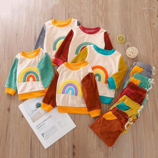 baby boy and girl clothes creative rainbow embroidery long-sleeved round neck blouse lace-up pants suit sleepwesr for newborn1, White
baby boy and girl clothes creative rainbow embroidery long-sleeved round neck blouse lace-up pants suit sleepwesr for newborn1, White
