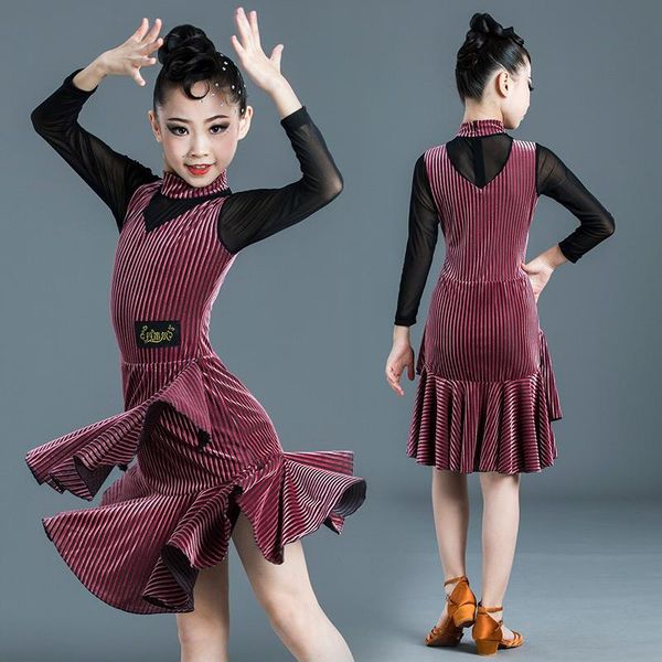 stage wear autumn children's latin dance dress ballroom competition clothes girls long-sleeved velvet samba foxtrot practice dl4716, Black;red
stage wear autumn children's latin dance dress ballroom competition clothes girls long-sleeved velvet samba foxtrot practice dl4716, Black;red
