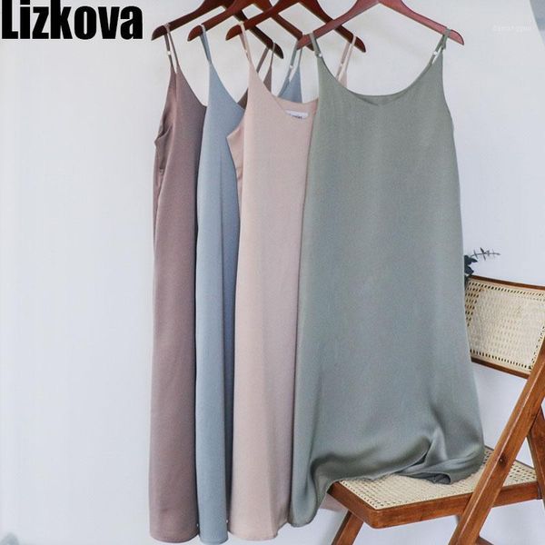 lizkova summer dress women sleeveless v-neck elegant dress 2020 green spaghetti strap strap adjust1, Black;gray
lizkova summer dress women sleeveless v-neck elegant dress 2020 green spaghetti strap strap adjust1, Black;gray