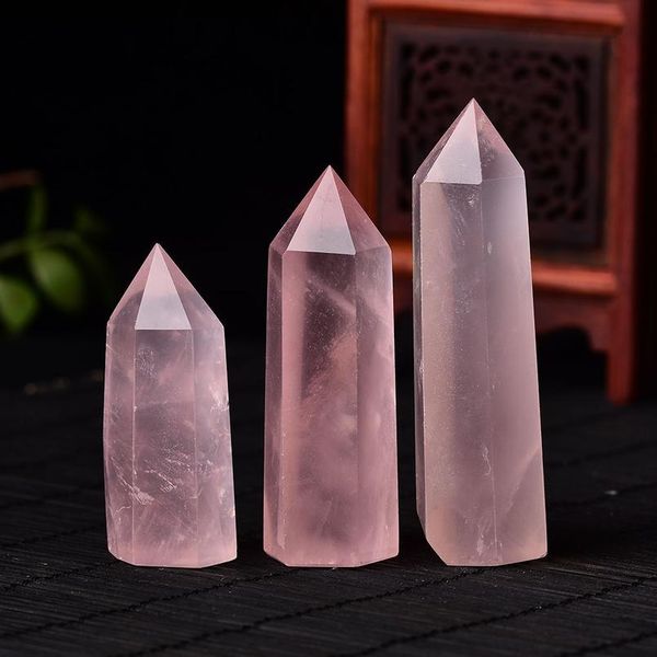 natural crystal rose quartz point healing stone hexagonal prisms 50-80mm obelisk wand treatment ornaments stone diy qylrye, Black
natural crystal rose quartz point healing stone hexagonal prisms 50-80mm obelisk wand treatment ornaments stone diy qylrye, Black