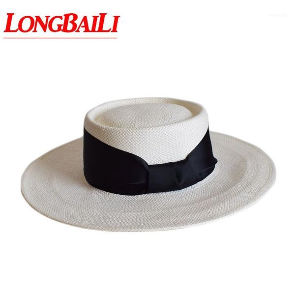 wide brim hats longbaili summer flat white straw sun beach hat for women sdds0421, Blue;gray
wide brim hats longbaili summer flat white straw sun beach hat for women sdds0421, Blue;gray
