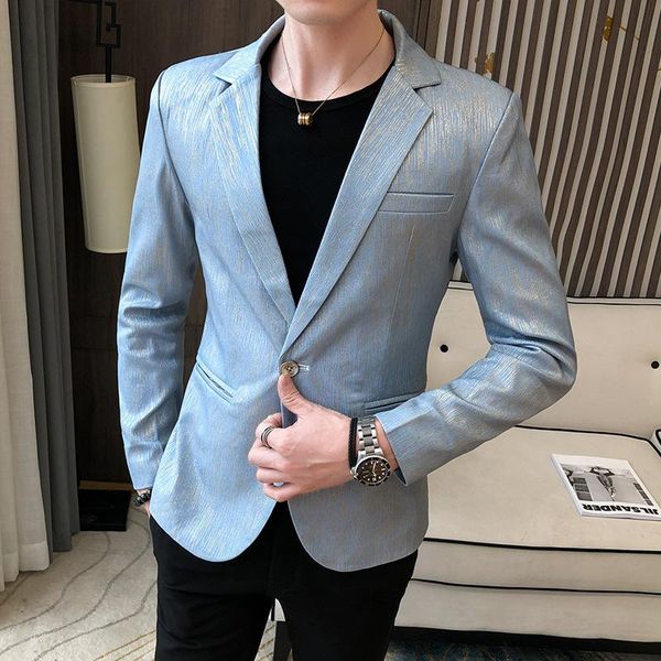 men casual blazer spring autumn slim suit shiny jacket collar party prom stage costume ball nightclub singer host business men, White;black
men casual blazer spring autumn slim suit shiny jacket collar party prom stage costume ball nightclub singer host business men, White;black