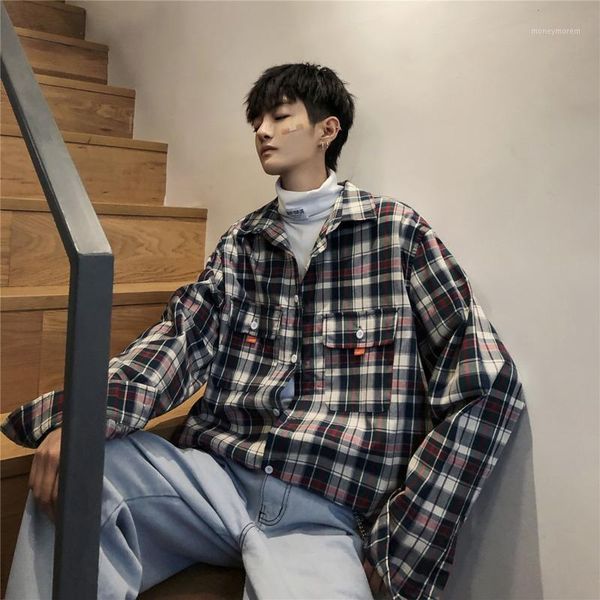 men's casual shirts 2021 spring japanese college wind men's long-sleeved trend hip-hop loose couple plaid shirt youth party1, White;black
men's casual shirts 2021 spring japanese college wind men's long-sleeved trend hip-hop loose couple plaid shirt youth party1, White;black