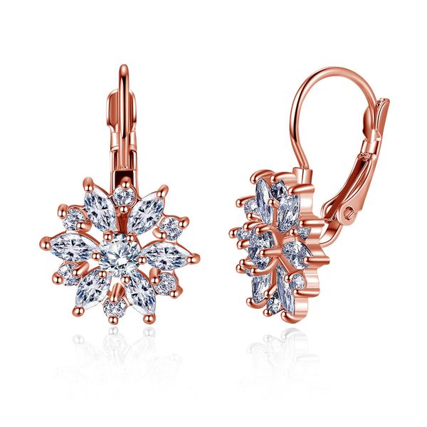 earrings of fashion jewelry style korean earrings fashion sunflower zircon copper earrings for women gift, Silver
earrings of fashion jewelry style korean earrings fashion sunflower zircon copper earrings for women gift, Silver