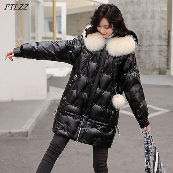 women's down & parkas ftlzz winter women golden big real fur collar hooded long 90% white duck coat thick warm snow outwear1, Black
women's down & parkas ftlzz winter women golden big real fur collar hooded long 90% white duck coat thick warm snow outwear1, Black