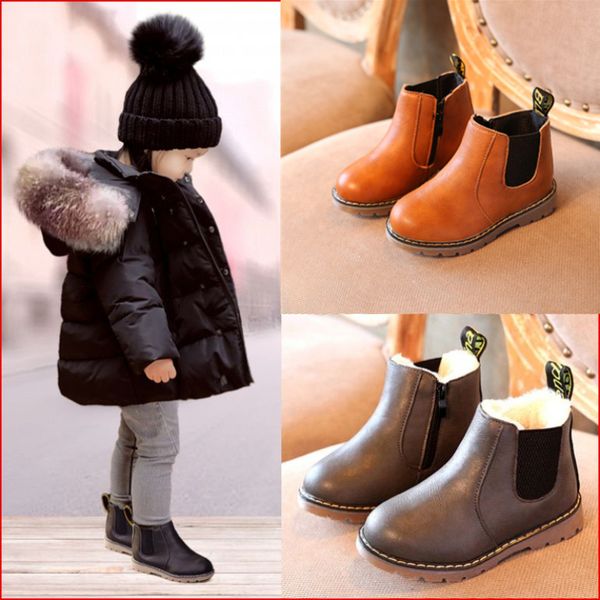 children snow 2020 autumn winter cotton shoes boys girls waterproof non-slip ankle kids leather boots fashion, Black;grey
children snow 2020 autumn winter cotton shoes boys girls waterproof non-slip ankle kids leather boots fashion, Black;grey