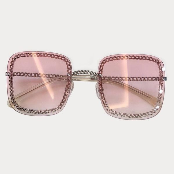 square sunglasses women 2020 chain frame sun glasses woman vintage sunglass fashion shades for ladies uv 4001, White;black
square sunglasses women 2020 chain frame sun glasses woman vintage sunglass fashion shades for ladies uv 4001, White;black